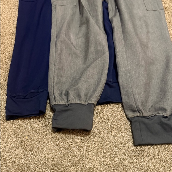 Gray and Navy Jogger Scrub Pants - Picture 3 of 7